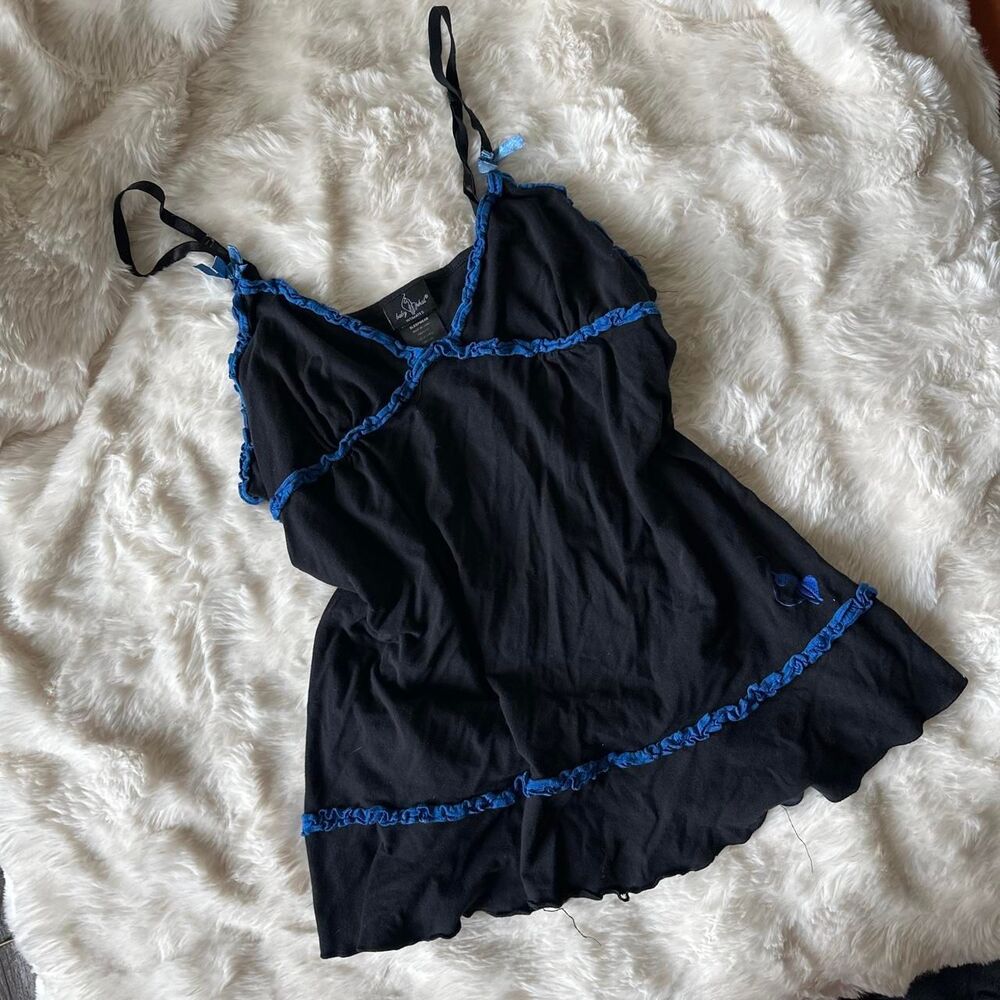 Baby-phat Women's Black and Blue Top